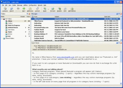 MailCOPA Email Software 7.01 screenshot