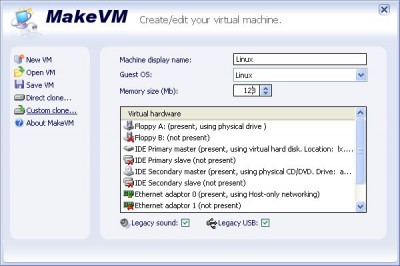 MakeVM 1.6.5 screenshot MakeVM 1.6.5 screenshot