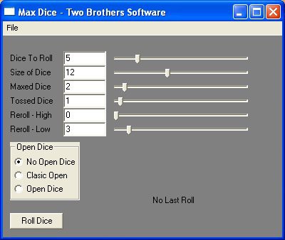 Max Dice Roller 1.01 screenshot Max Dice Roller 1.01 screenshot