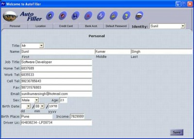 Max Secure Autofiller 1.11 screenshot