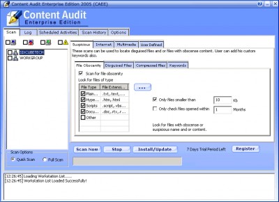 Max Secure Content Audit Enterprise 2.7 screenshot