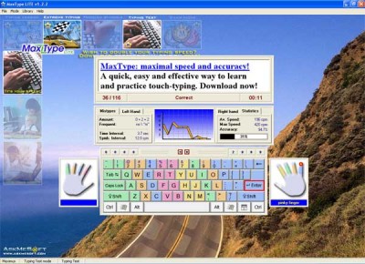 MaxType LITE Typing Tutor 1.6.23 screenshot MaxType LITE Typing Tutor 1.6.23 screenshot