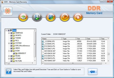 Memory card Data Recovery Software 2.0.1.5 screenshot Memory card Data Recovery Software 2.0.1.5 screenshot