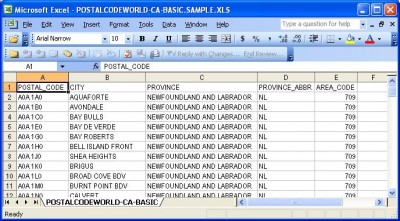 Mexico Postal Code Database (Basic Edition) April 2006 screenshot