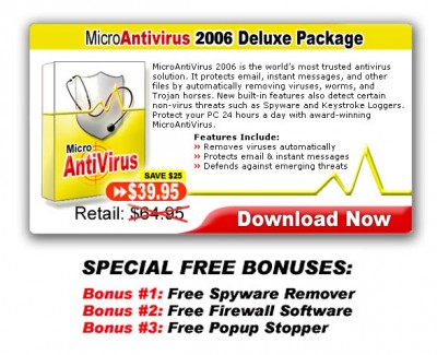 Micro Antivirus Deluxe 2006 screenshot Micro Antivirus Deluxe 2006 screenshot