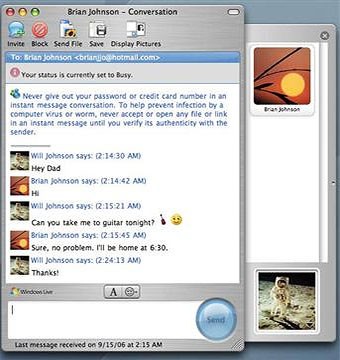 Microsoft Messenger for Mac 6.0.2 screenshot Microsoft Messenger for Mac 6.0.2 screenshot