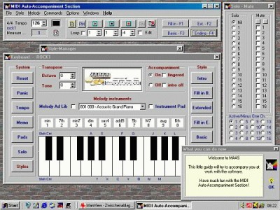MIDI Auto-Accompaniment Section 2.2 screenshot MIDI Auto-Accompaniment Section 2.2 screenshot