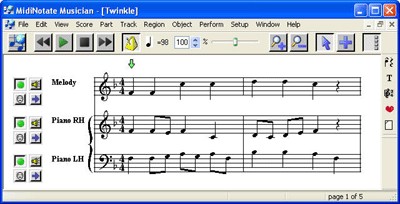 MidiNotate Musician 1.1.6 screenshot MidiNotate Musician 1.1.6 screenshot