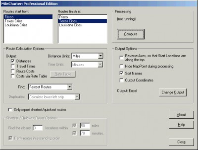 MileCharter 2.5 screenshot MileCharter 2.5 screenshot