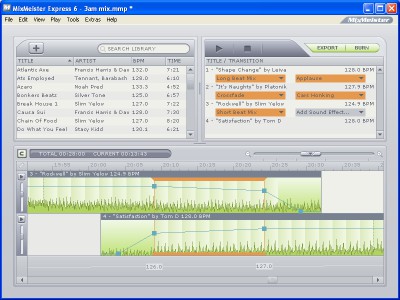 MixMeister Express 6.1.3 screenshot MixMeister Express 6.1.3 screenshot
