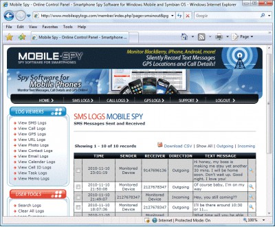 Mobile Spy 1.5 screenshot