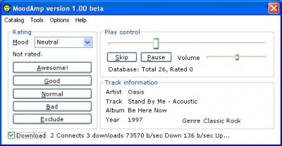 MoodAmp 1.00 beta screenshot MoodAmp 1.00 beta screenshot