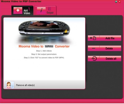 Mooma Video to PSP Converter 3.00 screenshot Mooma Video to PSP Converter 3.00 screenshot