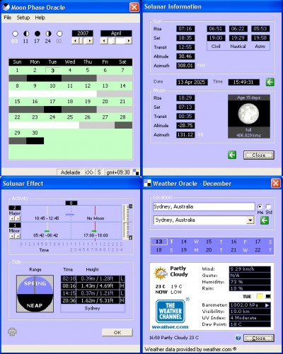 Moon Phase Oracle 2006 - Premier Version 3.1.0 screenshot Moon Phase Oracle 2006 - Premier Version 3.1.0 screenshot