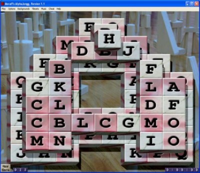 Moraff's AlphaJongg 1.1 screenshot Moraff's AlphaJongg 1.1 screenshot