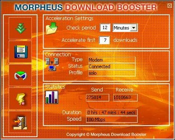 Morpheus Download Booster 2.8 screenshot Morpheus Download Booster 2.8 screenshot