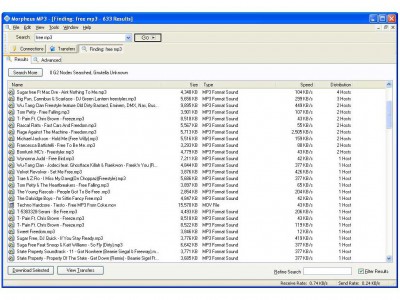 Morpheus MP3 5.6.0 screenshot Morpheus MP3 5.6.0 screenshot