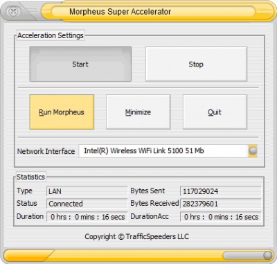 Morpheus Super Accelerator 5.3.7 screenshot