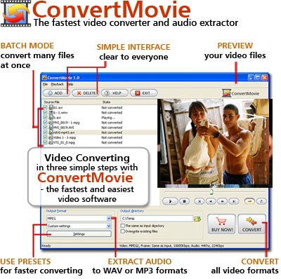 MOVAVI ConvertMovie 4.0 screenshot MOVAVI ConvertMovie 4.0 screenshot