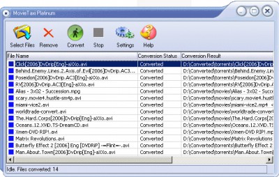 MovieTaxi iPod Video Converter Platinum 7.1.2 screenshot