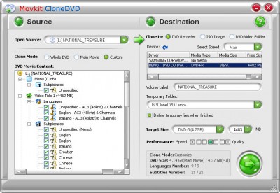 Movkit CloneDVD 2.0 screenshot Movkit CloneDVD 2.0 screenshot
