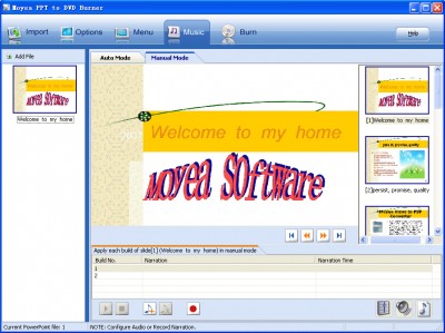 Moyea PPT to DVD Burner 2.3 screenshot Moyea PPT to DVD Burner 2.3 screenshot
