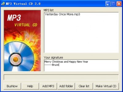 MP3 Virtual CD 2.0 screenshot MP3 Virtual CD 2.0 screenshot
