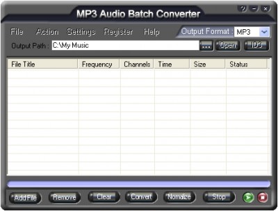 MP3 Audio Batch Converter 2.30 screenshot MP3 Audio Batch Converter 2.30 screenshot