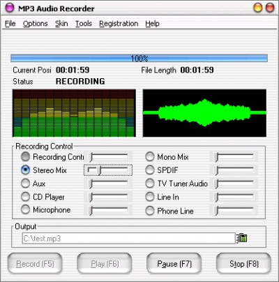 MP3 Audio Recorder 8.62 screenshot