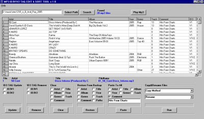 Mp3 ID3v1v2 Tag Edit & Sort Tool 1.0 screenshot Mp3 ID3v1v2 Tag Edit & Sort Tool 1.0 screenshot