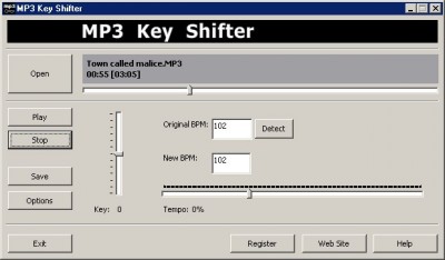 MP3 Keyshifter 2.0 screenshot MP3 Keyshifter 2.0 screenshot