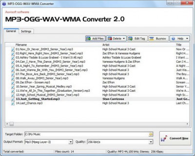 MP3-OGG-WAV-WMA Converter 1.50 screenshot MP3-OGG-WAV-WMA Converter 1.50 screenshot