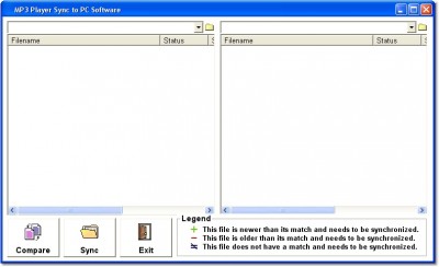 MP3 Player Sync to PC Software 6.0 screenshot MP3 Player Sync to PC Software 6.0 screenshot