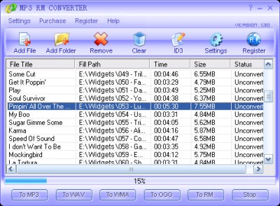 MP3 RM Converter 1.32.26 screenshot MP3 RM Converter 1.32.26 screenshot