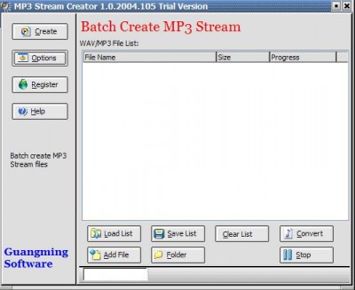 MP3 Stream Creator 2.0.2006.4 screenshot MP3 Stream Creator 2.0.2006.4 screenshot