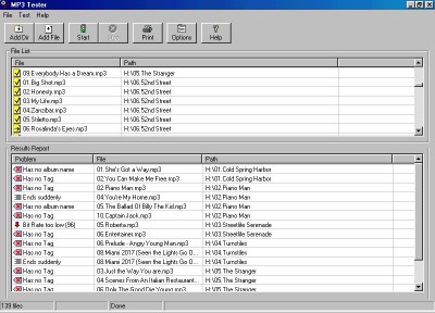 MP3 Tester 1.04 screenshot MP3 Tester 1.04 screenshot