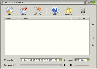MP3 WAV to CD Burner 1.0.0 screenshot