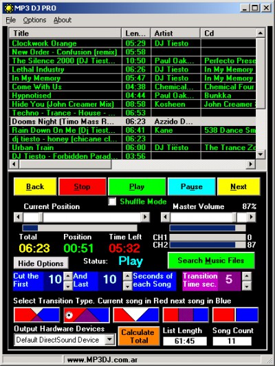 MP3DJ PRO 3.0 screenshot MP3DJ PRO 3.0 screenshot
