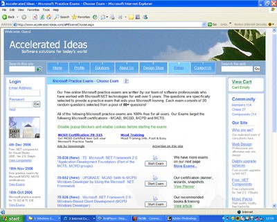 MS Certification - Practice Exam 70-547 1.1_Online screenshot