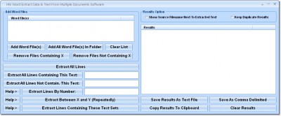 MS Word Extract Data & Text In Multiple Documents 7.0 screenshot