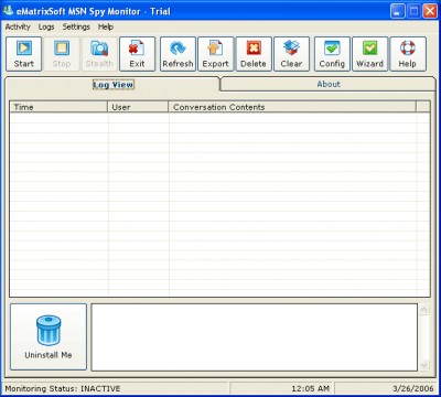MSN Spy Monitor 2006 4.5 screenshot MSN Spy Monitor 2006 4.5 screenshot