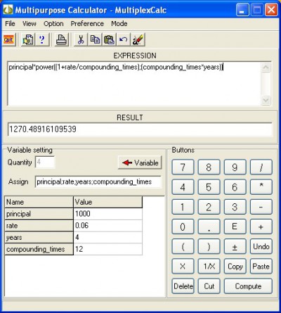 Multipurpose Calculator - MultiplexCalc 5.4 screenshot