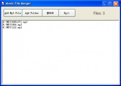 Music File Merger 1.1 screenshot Music File Merger 1.1 screenshot