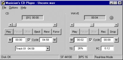 Musician's CD Player for Windows 1.95 screenshot Musician's CD Player for Windows 1.95 screenshot