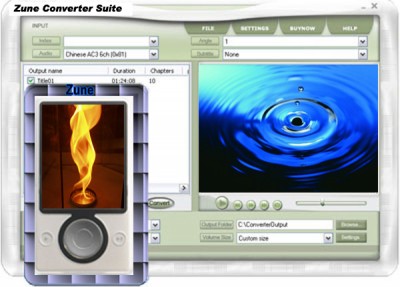 MVT ZUNE CONVERTER SUITE 7.4.02126 screenshot