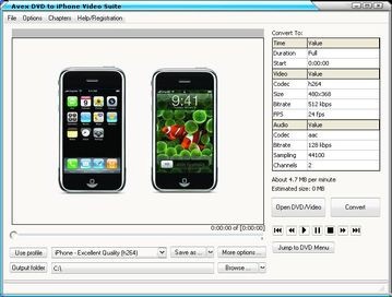 My DVD to iPhone Video Suite 08 7.7.7 screenshot My DVD to iPhone Video Suite 08 7.7.7 screenshot