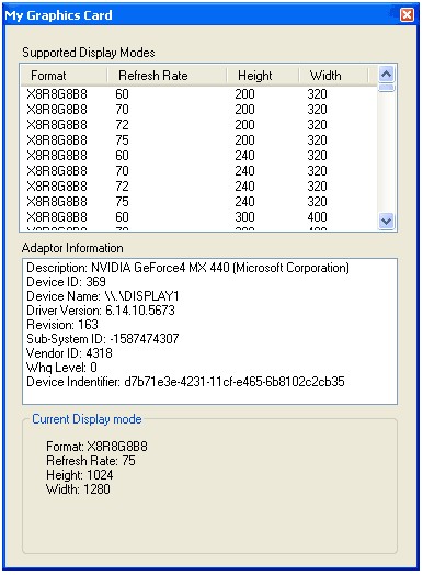 My Graphic Card 1 screenshot