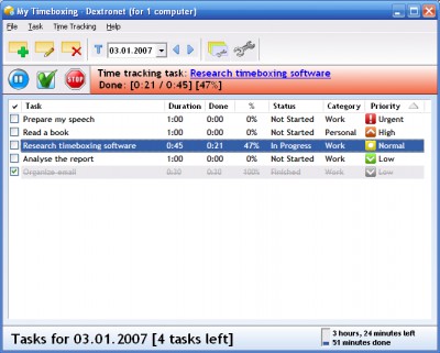 My Timeboxing 1.751 screenshot My Timeboxing 1.751 screenshot