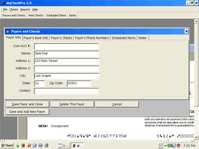 MyCheckPro 2.0.96 screenshot