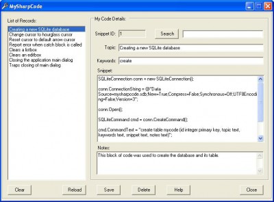 MySharpCode 1.1 screenshot